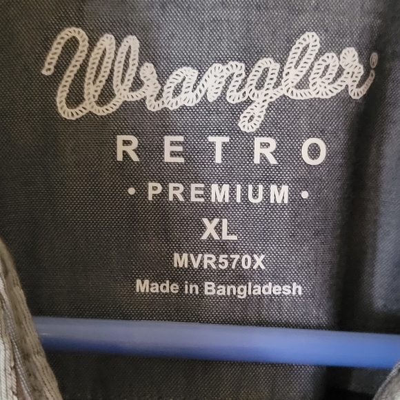 Men's Wrangler Retro long sleeve snap down shirt - Picture 3 of 5